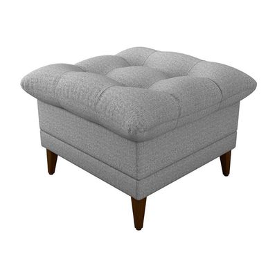 Poltrona De Amamentação Com Puff Montreal Suede Cinza Matrix Linho Milleniun Saturno Cinza