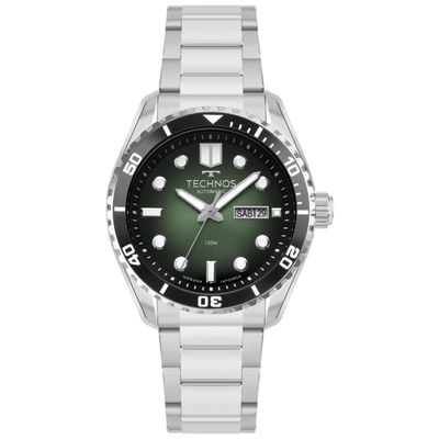 Relógio Technos Masculino Ref: 8205ox/1v Automático Acqua Prateado