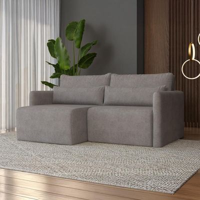 Sofá 4 Lugares Retrátil e Reclinável Bogotá Tellaio Rivera Cinza 264 cm