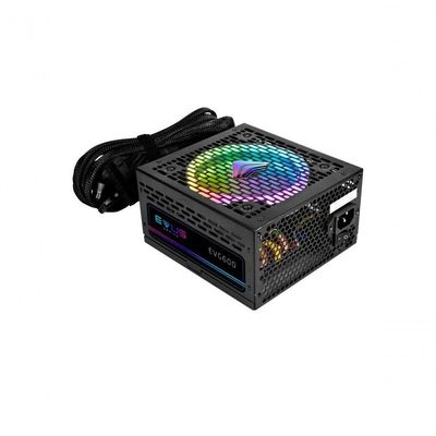 Fonte Gamer Evus Evg600 Argb 600w Selo 80 Plus Bronze