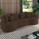 Sofá 4 Lugares Orgânico Sala De Estar Living 290cm Ekos K01 Veludo Marrom - Lyam Decor