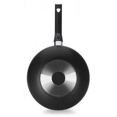 Frigideira Wok Amora Preto Matte 28 Cm 4,3 L Em Alumínio Com Revestimento Interno Antiaderente