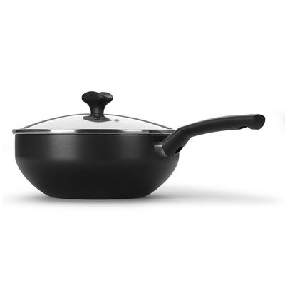 Frigideira Wok Amora Preto Matte 28 Cm 4,3 L Em Alumínio Com Revestimento Interno Antiaderente