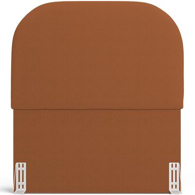 Cabeceira Cama Box 100cm Orgânica Lanna W01 Bouclê Terracota - Lyam Decor