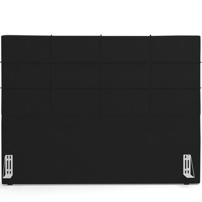 Cabeceira Cama Box Casal King 195 cm Roma W01 Suede Preto - Lyam