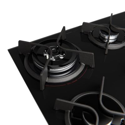 Cooktop 4B Preto Com Mesa De Vidro Tripla Chama Dako Bivolt
