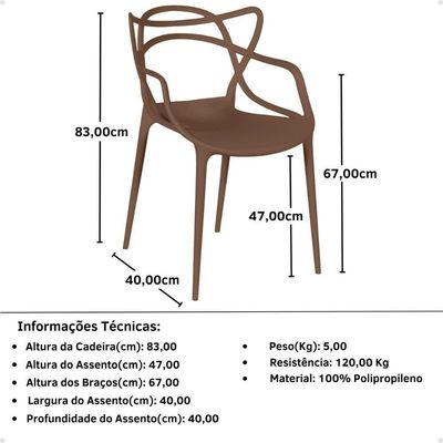 Conjunto Mesa De Jantar Retangular Eiffel 4Cadeiras Allegra