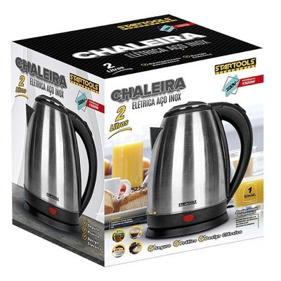Chaleira Inox Elétrica 2 Litros Chimarrão Chá Café 220v