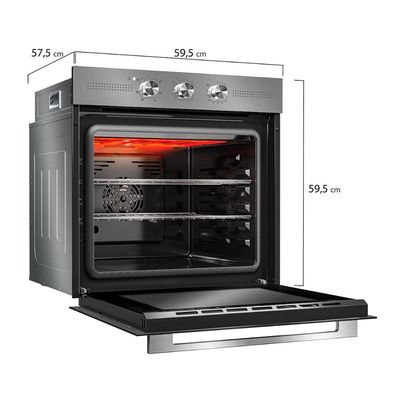 Forno Elétrico Digital De Embutir Mueller Espelhado 70 Litros Com Função Fryer MFE70K 220V