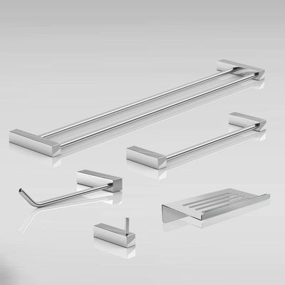 Kit Acessórios Para Banheiro Escovado 5 Peças Grego Metal 2190tr