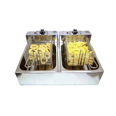 Fritadeira Elétrica 2 Cubas Plus Aço Inox 10L 220v 5000W
