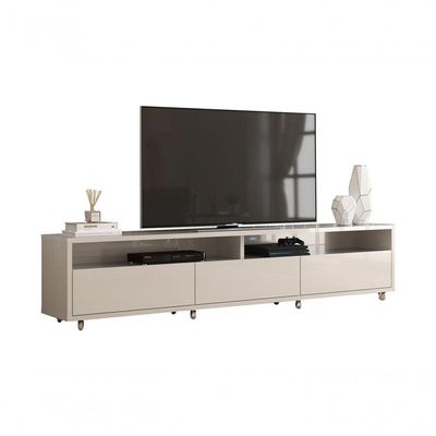 Rack Bancada Para Tv Aspen 2.2 Off White - Moveisaqui