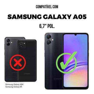 Kit Capa Silicon Veloz para Samsung Galaxy A05 + Ring Socket + Cordão - Preto - Gshield