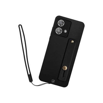 Kit Capa Silicon Veloz para Samsung Galaxy A05 + Ring Socket + Cordão - Preto - Gshield