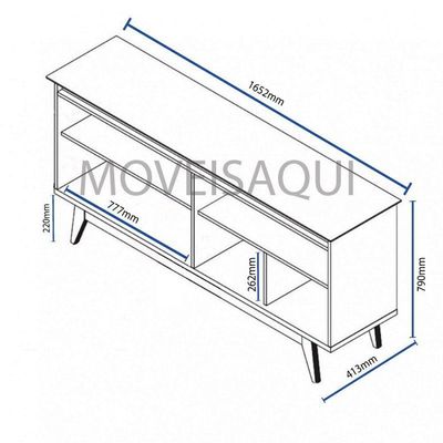 Buffet Classic Branco Acetinado Com Espelho - Imcal Móveis