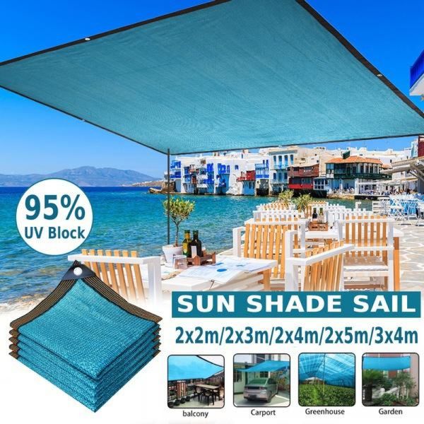 Rede de Sombreamento Perfurada para Varanda e Quintal 3*3M / verde