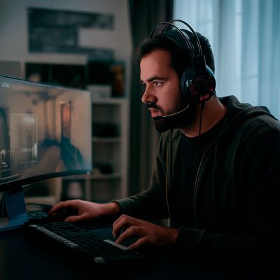 Headset Gamer MO-HP50 com Som Imersivo, Microfone com Cancelamento de Ruído e LED Vermelho