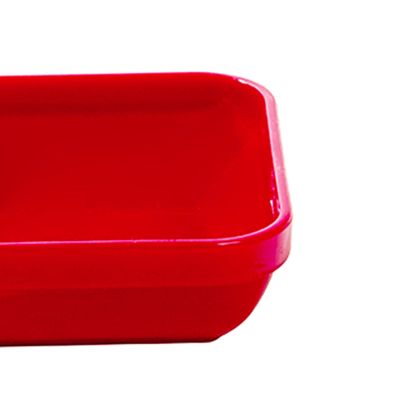 Travessa Cheff Quadrada 250ml Vermelha em Polipropileno