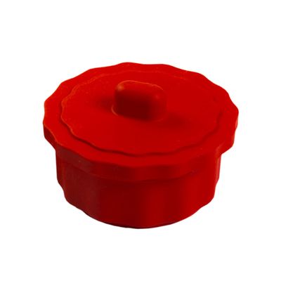 Ramequim Gourmet Bliss com Tampa 150ml Vermelho em Silicone