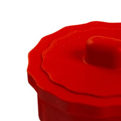 Ramequim Gourmet Bliss com Tampa 150ml Vermelho em Silicone