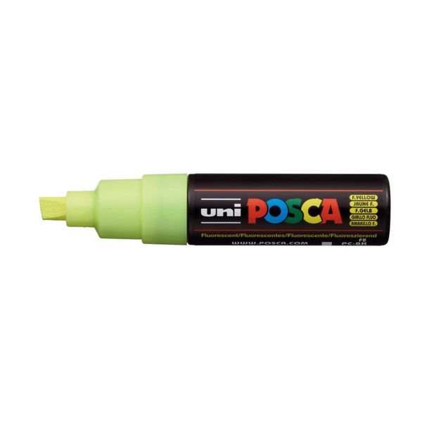 MARCADOR PERMANENTE PC-8K AMARELO FLUORESCENTE POSCA