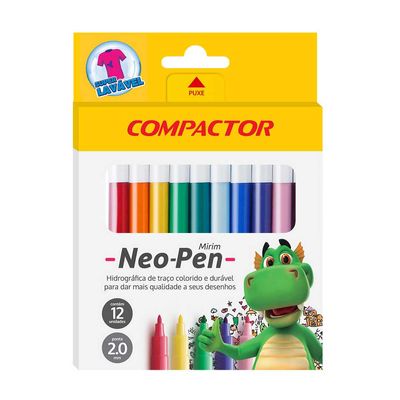 CANETINHA MIRIM 12 CORES NEO PEN COMPACTOR