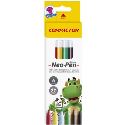 CANETINHA 6 CORES NEO PEN COMPACTOR