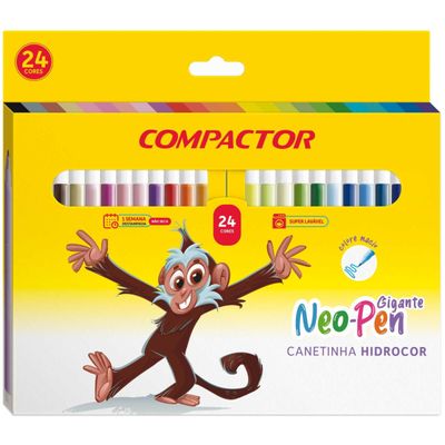CANETINHA 24 CORES NEO PEN COMPACTOR