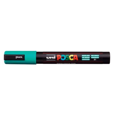 MARCADOR PERMANENTE PC-5M VERDE ESMERALDA POSCA