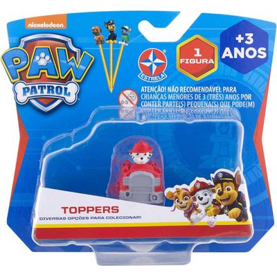 JOGO PAW PATROL TOPPER UNITARIO MARSHALL ESTRELA