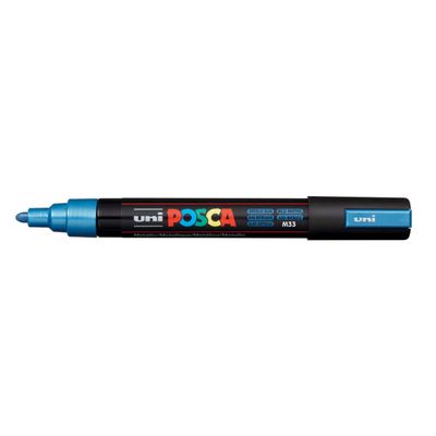 MARCADOR PERMANENTE PC-5M AZUL METALICO POSCA