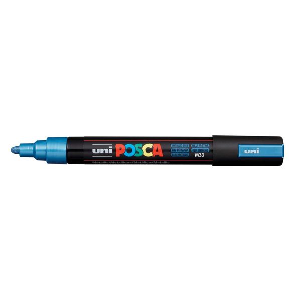 MARCADOR PERMANENTE PC-5M AZUL METALICO POSCA