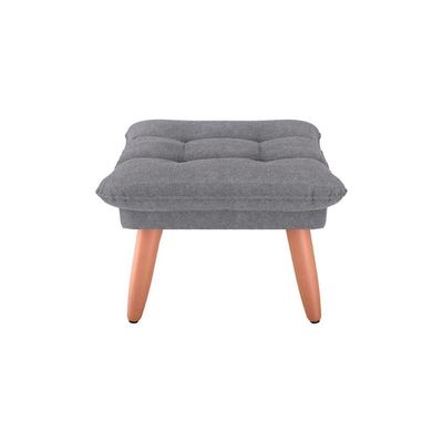 Puff Banqueta Nantes Matrix Boucle Cinza