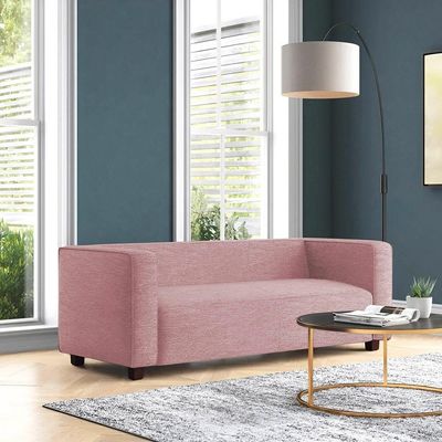 Sofá Namoradeira Amsterdam 1,40m Suede Rose - Inova Decorações