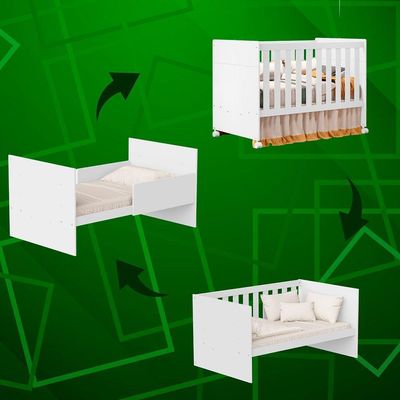 Jogo De Quarto Para Bebe Zaki E Katatau Branco - Moveisaqui