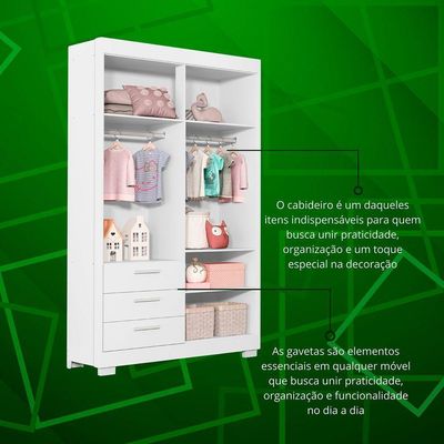 Jogo De Quarto Para Bebe Zaki E Katatau Branco - Moveisaqui