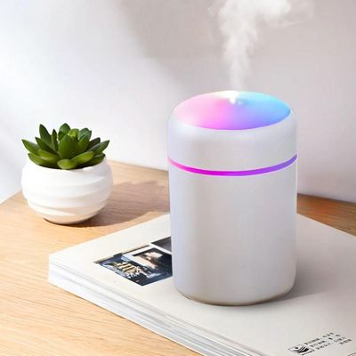Umidificador Portátil Ultrassônico Com Luminária Led – Compacto, Silencioso E Multifuncional - Branco
