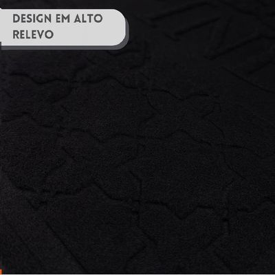 Tapete Entrada Macio Antiderrapante Bem Vindo Decorativo Casa Escritorio Pvc Luxo Preto