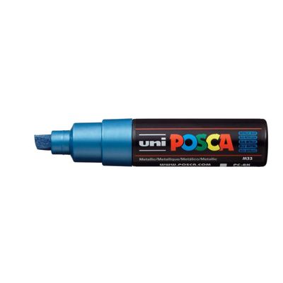 MARCADOR PERMANENTE PC-8K AZUL METALICO POSCA