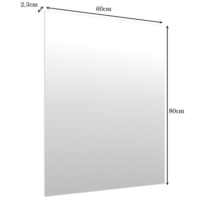 Espelho Para Banheiro Com Painel 60x80 Alfa B06 Branco - Lyam Decor