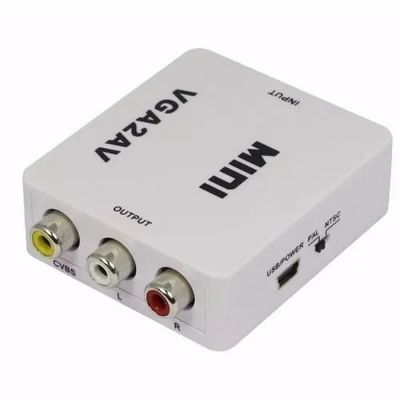Mini Conversor VGA P/ AV 1080p - VGA2AV