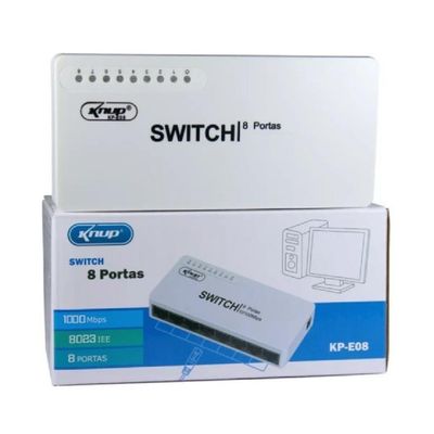 Hub Switch 8 Portas Gigabit 10/100/1000 Mbps SW106