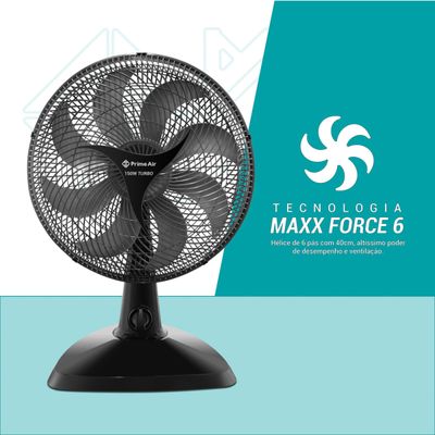 Ventilador Prime Air 150W 8 Pás Maxx Force  AVTE400 127V