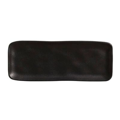 Conjunto de Travessas Retangulares Médias Porto Brasil Orgânico Preto Matte 33x13cm - 4 peças Preto