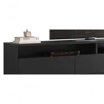 Rack Bancada Para Tv Aspen 2.2 Preto - Moveisaqui