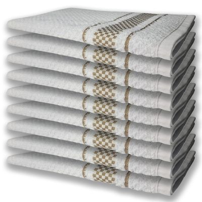 9 Panos de Prato Atoalhado Felpudo Premium Marrom