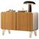 Aparador Buffet Para Sala de Jantar 2 Portas Orgânico Pozzi B01 Off White Cinamomo - Lyam Decor