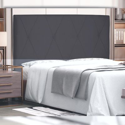 Cabeceira Decorativa 1,40M Yves Suede Cinza - Gran Belo