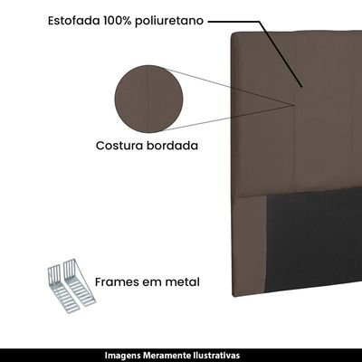 Cabeceira Decorativa King Size 1,95M Erza Suede Caramelo - Gran Belo