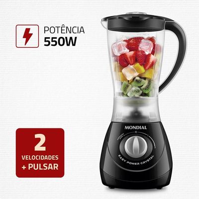 Liquidificador Easy Power Mondial Preto 550W L-550-BC 110V